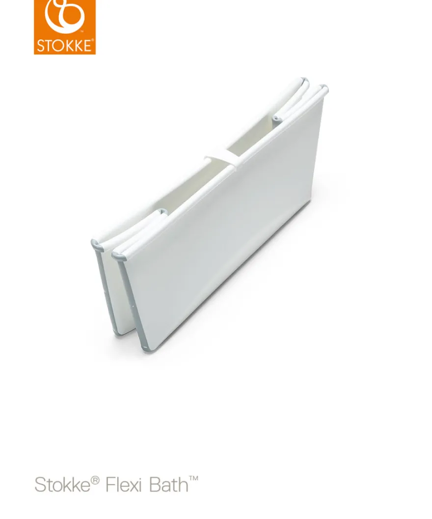 Stokke® Flexi Bath Badbalja Inkl. Stativ & Stöd Till Nyfödd - White
