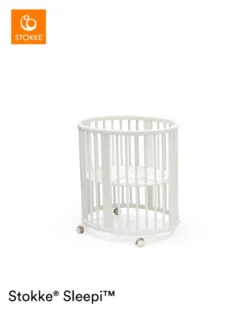 Stokke® Sleepi Mini V3 Spjälsäng Med Förlängning & Madrass - White