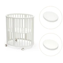 Stokke® Sleepi Mini V3 Spjälsäng Med Madrass Och Lakan - Vit