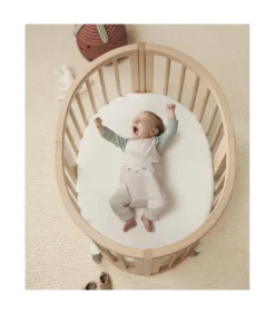 Stokke® Sleepi Mini V3 Spjälsäng Med Förlängning & Madrass - Natural