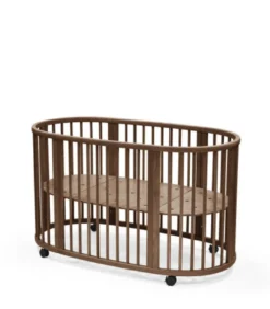 Stokke® Sleepi Mini V3 Spjälsäng Med Förlängning & Madrass - Warm Brown