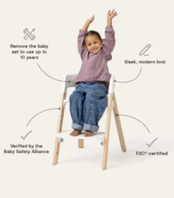 Stokke® Steps Barnstol Inkl. Babyset - White Natural