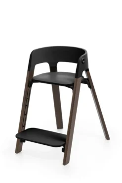 Stokke® Steps Matstol Inkl. Babyset - Black/ Warm Brown