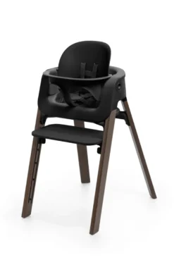 Stokke® Steps Matstol Inkl. Babyset - Black/ Warm Brown