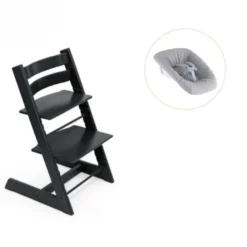 Stokke® Tripp Trapp Stol Bok Black Inkl. Newborn Set