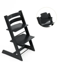 Stokke® Tripp Trapp Stol Bok Inkl. Babyset - Black