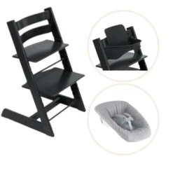 Stokke® Tripp Trapp Stol Bok Inkl. Newborn Set & Babyset - Black