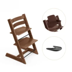 Stokke® Tripp Trapp Stol Inkl. Babyset & Bricka - Warm Brown