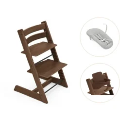 Stokke® Tripp Trapp Stol Oak Inkl. Newborn Set & Babyset - Warm Brown