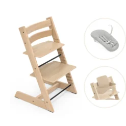 Stokke® Tripp Trapp Stol Oak Inkl. Newborn Set & Babyset - Natural