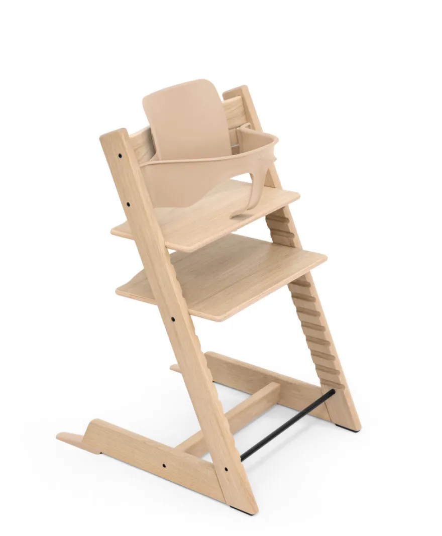 Stokke® Tripp Trapp Stol Oak Inkl. Babyset & Bricka - Nature