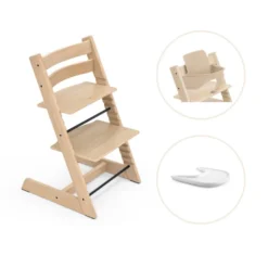 Stokke® Tripp Trapp Stol Oak Inkl. Babyset & Bricka - Nature