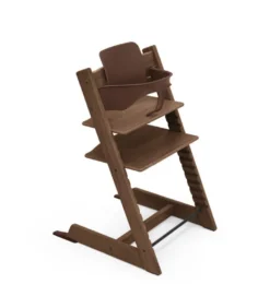 Stokke® Tripp Trapp Stol Oak Inkl. Babyset & Bricka - Warm Brown