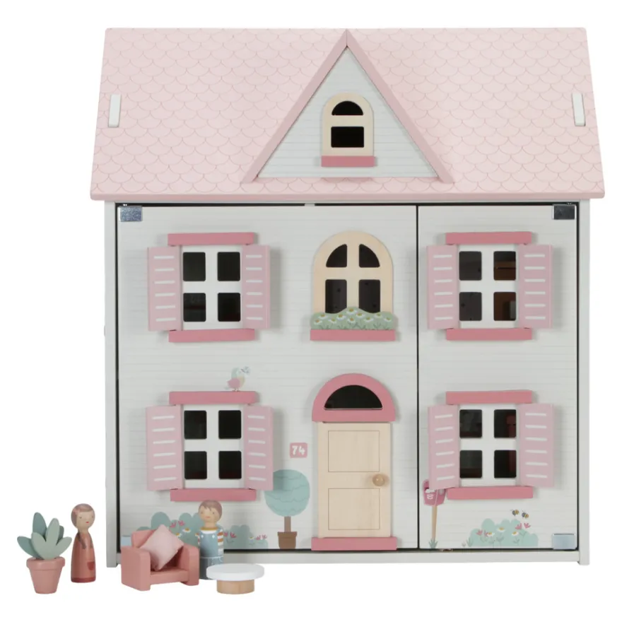 Stort dockhus med tillbehör