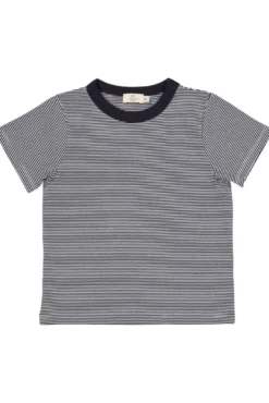 Stribet t-shirt - NAVY