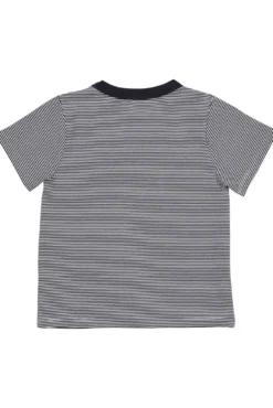 Stribet t-shirt - NAVY