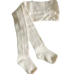Strumpbyxor med Hålmönster 2-pack - Bark/ Balsam Cream