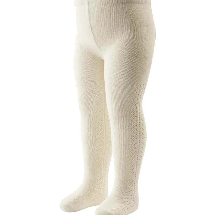 Strumpbyxor med Hålmönster 2-pack - Bark/ Balsam Cream