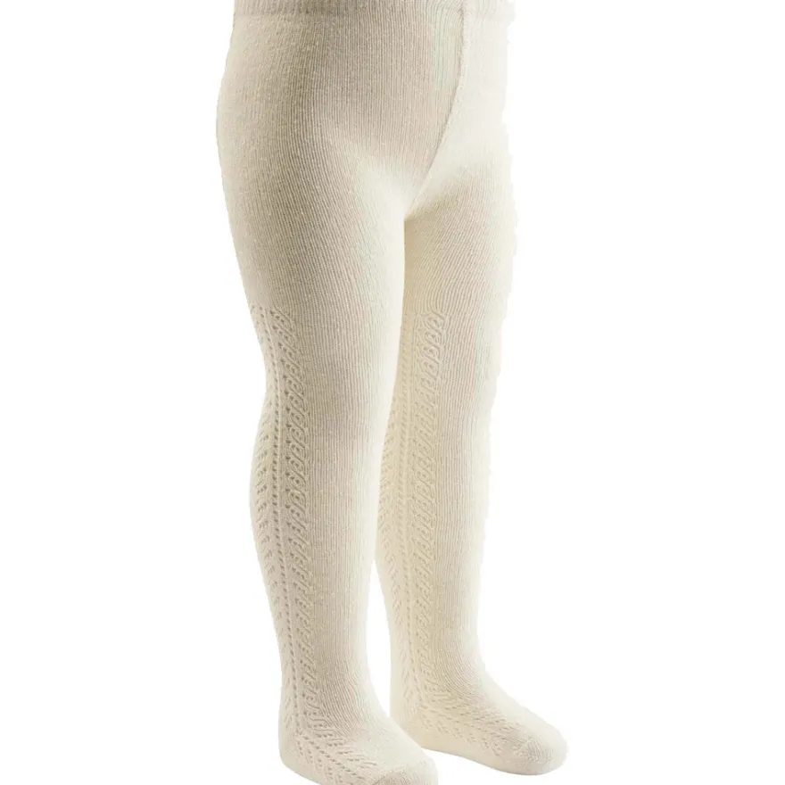 Strumpbyxor med Hålmönster 2-pack - Bark/ Balsam Cream