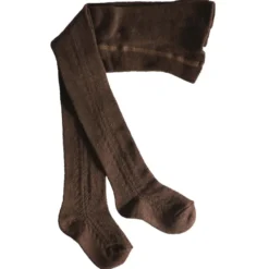 Strumpbyxor med Hålmönster 2-pack - Bark/ Balsam Cream
