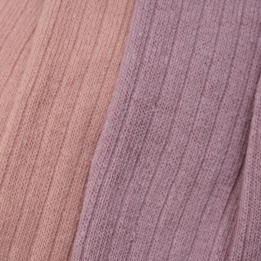 Strumpbyxor Rib 2-pack - Misty Rose