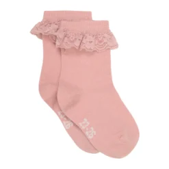 Strumpor med Volang 2-pack - Dusty Rose