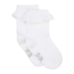 Strumpor med Volang 2-pack - White