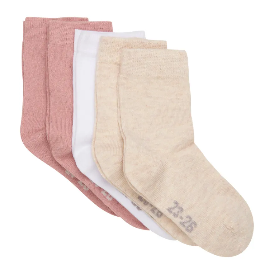 Strumpor 5-pack - Rosa/Vit/Beige