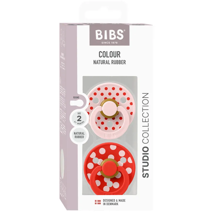 Studio Colour Napp 2-pack Polka Latex Str 2 - Blossom/C.Apple