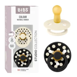 Studio Colour Napp 2-pack Polka Latex Str 2 - Ivory/Black