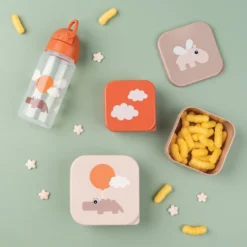 Sugrörsflaska Happy Clouds - Papaya