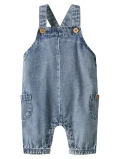 Taya Denim Hängselbyxor - Medium blue denim