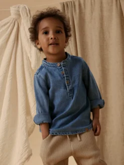 Taya Denim Skjorta - Medium blue denim