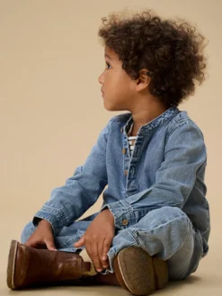 Taya Denim Skjorta - Medium blue denim