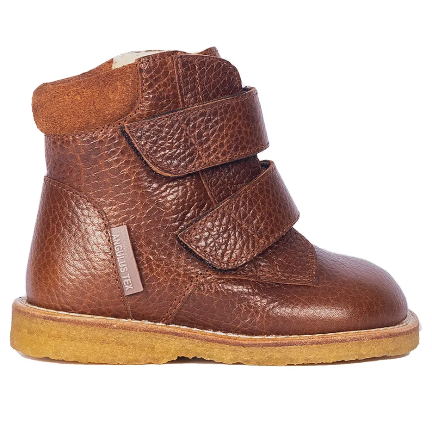 Tex-Stövlar Med Velcro - Cognac