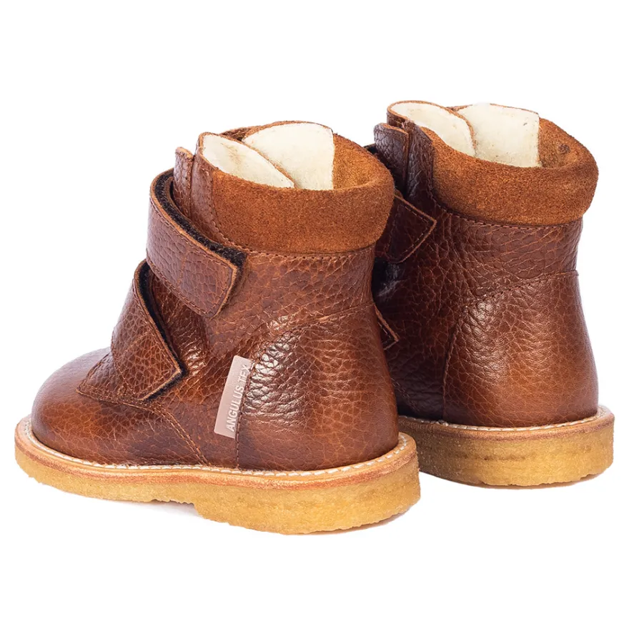 Tex-Stövlar Med Velcro - Cognac