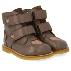 Tex Stövlar Med Velcro - Dark Taupe/Dusty Almond/Dark Taupe