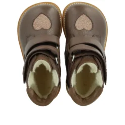 Tex Stövlar Med Velcro - Dark Taupe/Dusty Almond/Dark Taupe