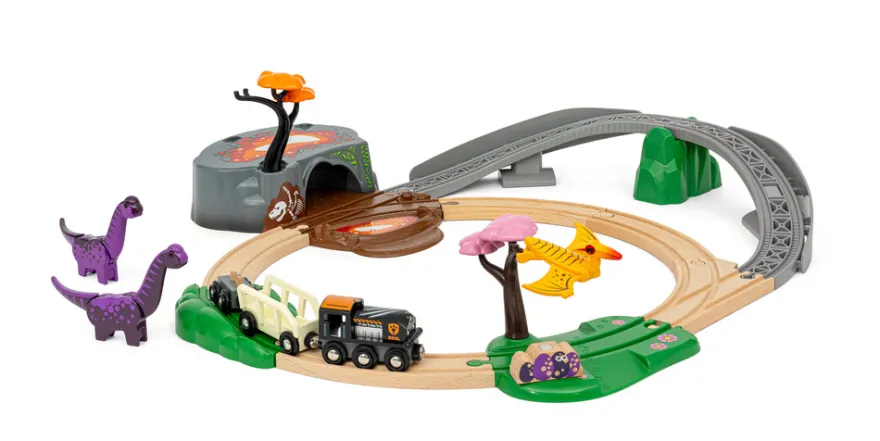 Tågbaneset med Dinosaurier