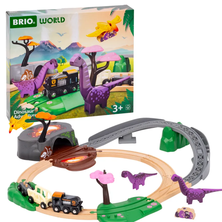 Tågbaneset med Dinosaurier