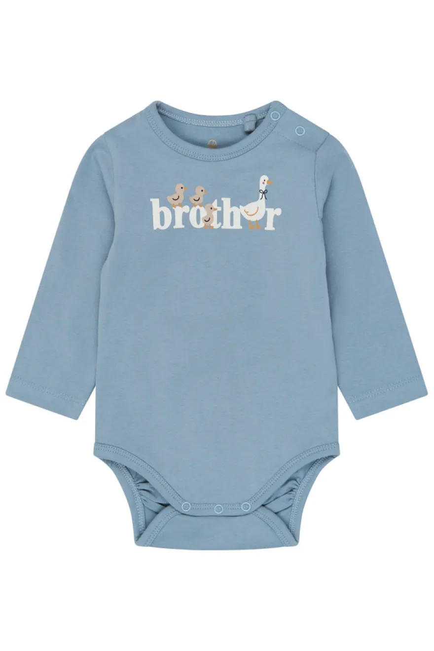 The New Siblings Brother Långärmad Body - Ashley Blue