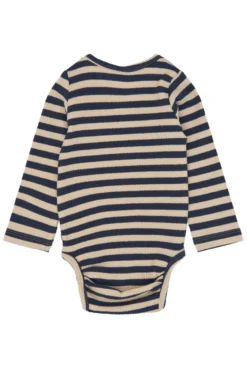 The New Siblings Fro Långärmad Rib Body - Navy Blazer Striped