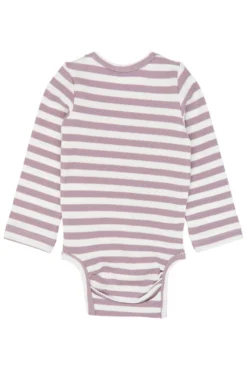 The New Siblings Fro Långärmad Rib Body - Elderberry-Gardenia Striped TN