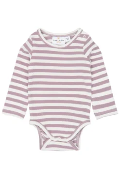 The New Siblings Fro Långärmad Rib Body - Elderberry-Gardenia Striped TN