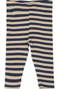 The New Siblings Fro Rib Leggings - Navy Blazer Striped