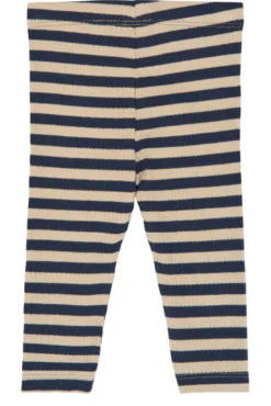The New Siblings Fro Rib Leggings - Navy Blazer Striped