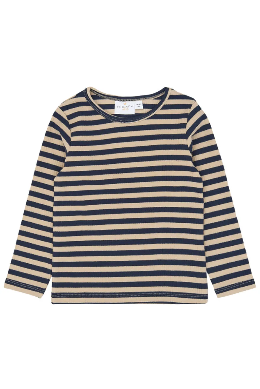 The New Siblings Fro Rib Tröja - Navy Blazer Striped