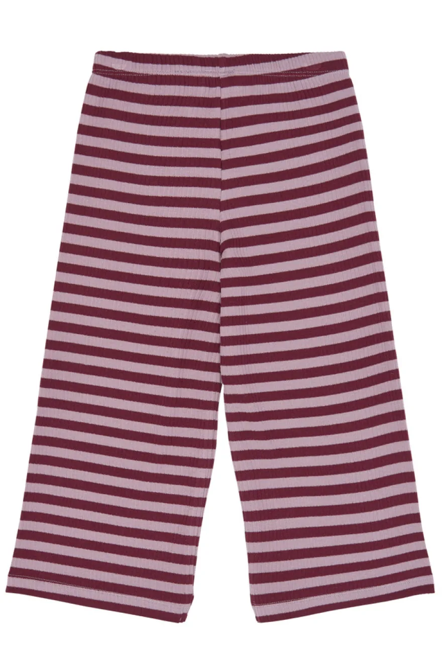 The New Siblings Fro Wide Rib Byxor - Elderberry Striped