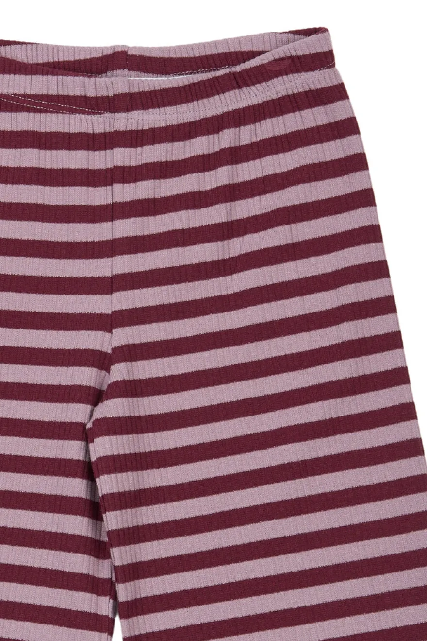 The New Siblings Fro Wide Rib Byxor - Elderberry Striped