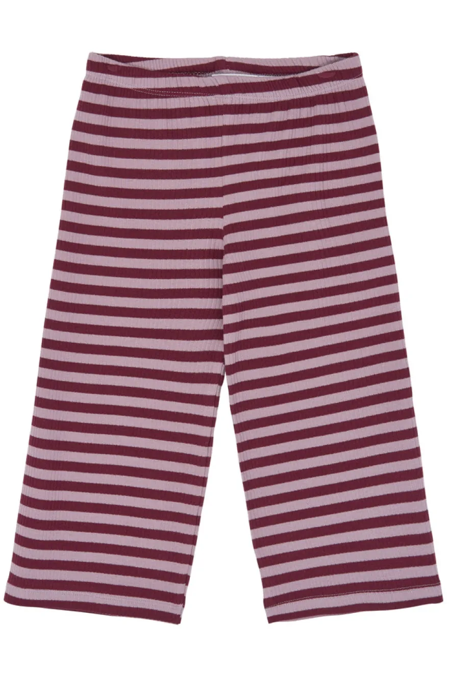 The New Siblings Fro Wide Rib Byxor - Elderberry Striped